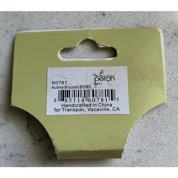 Perch Audrey Chain Link Chunky Bracelet Nickel Brass Tone Rhinestone Metal‎ BoHo - Picture 6 of 8